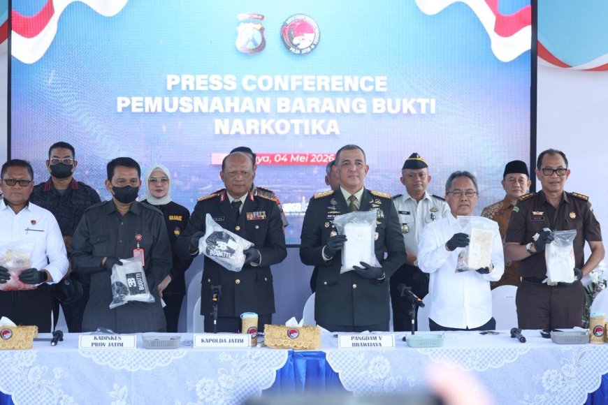 Polda Jatim Tindak Tegas, 22,226 Kg Kokain Dimusnahkan