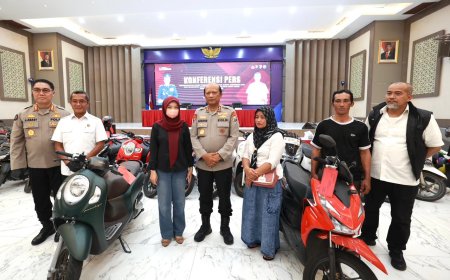 Polda Jatim Serahkan Motor Korban dengan Proses Mudah dan Transparan
