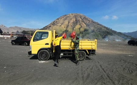 Polres Probolinggo Ajak Masyarakat Jaga Kebersihan Kawasan Wisata Bromo